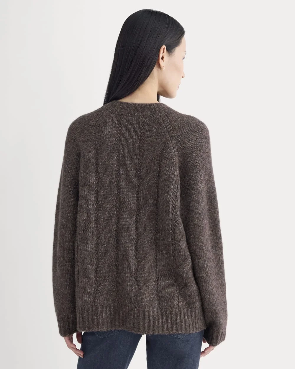 Cloud Cable Cardigan | Heathered Burgundy (2)