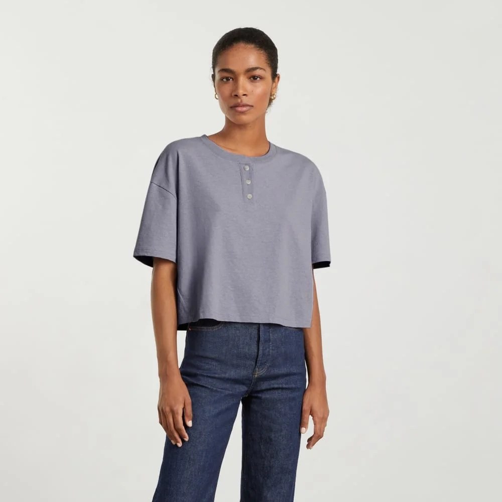 The Vintage Henley Hemp Tee | Lilac Grey (2)