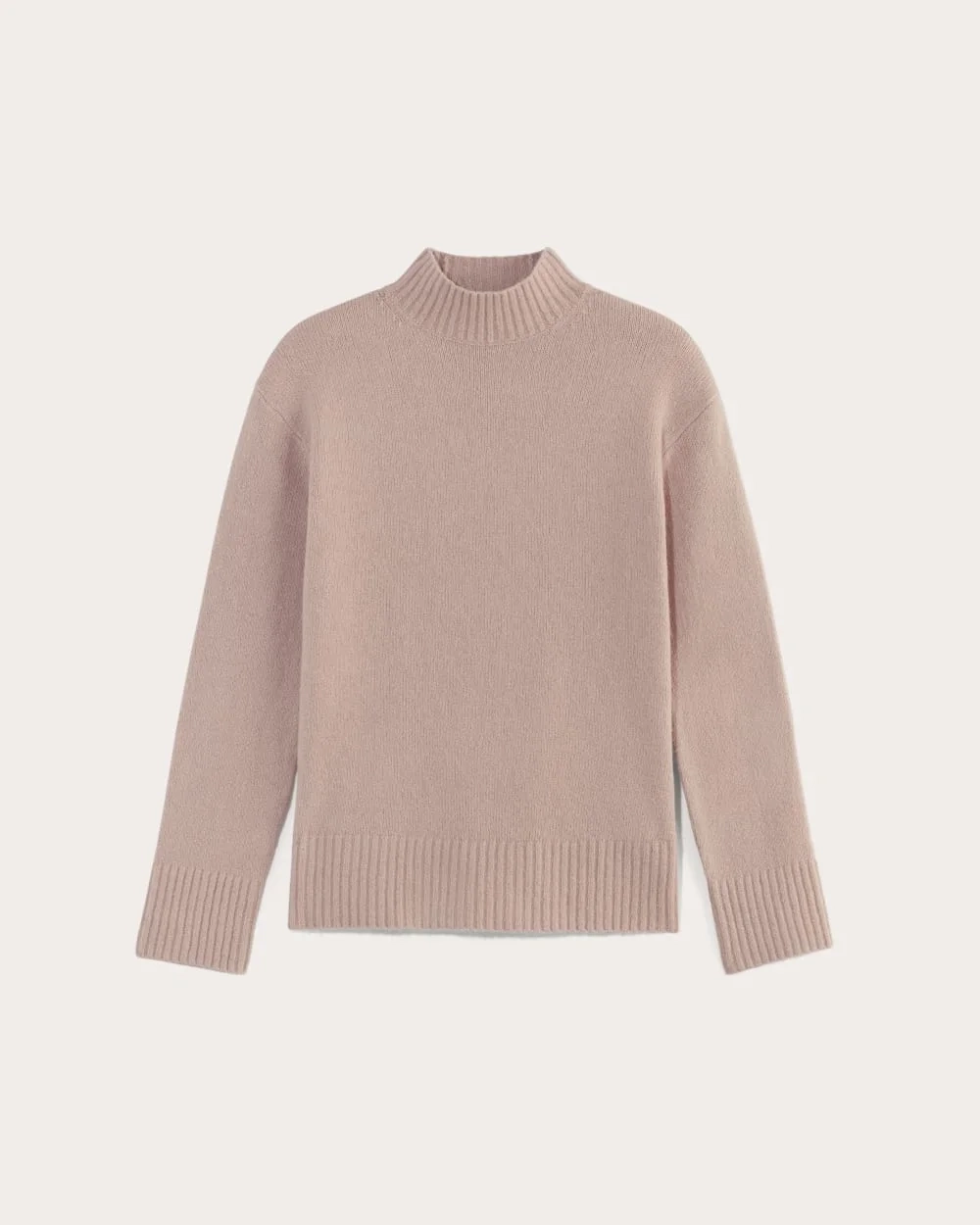 The Mockneck Sweater in Plush Cotton | Dusty Rose (2)