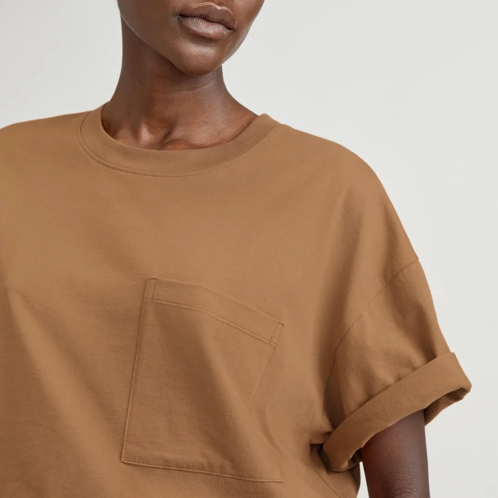 The Organic Cotton Relaxed Pocket Tee | Toasted Coconut (2)