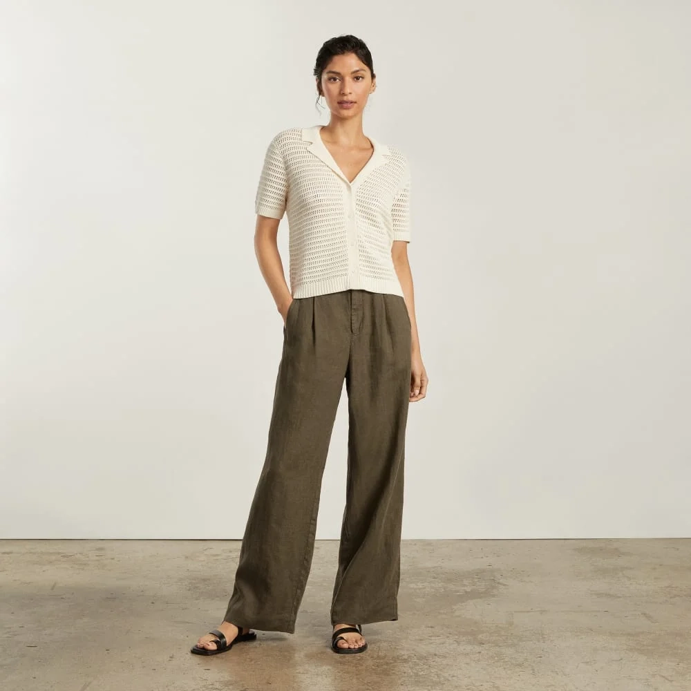 The Linen Way-High® Drape Pant  | Beech (2)