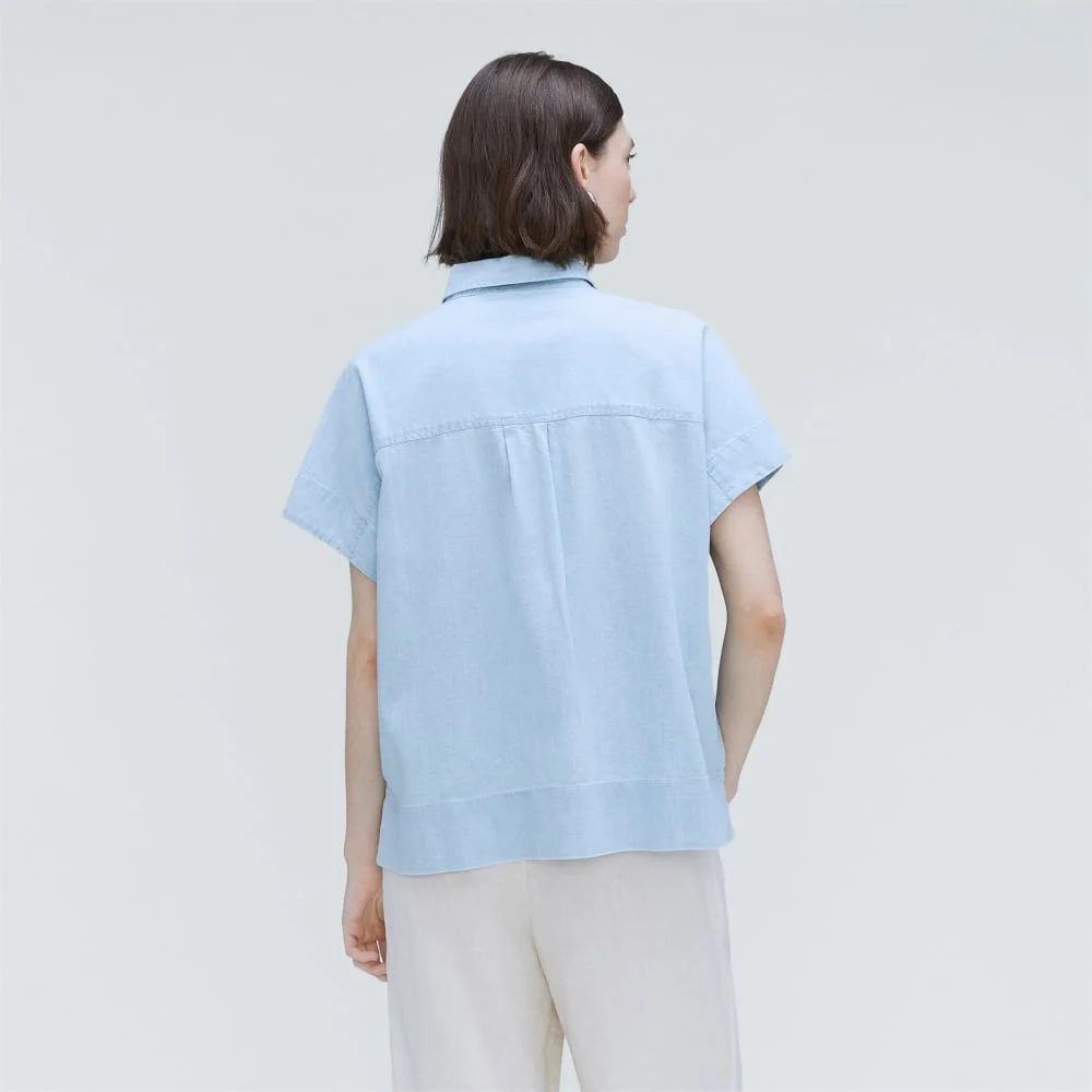 The Short-Sleeve Box Shirt | Icy Blue (2)