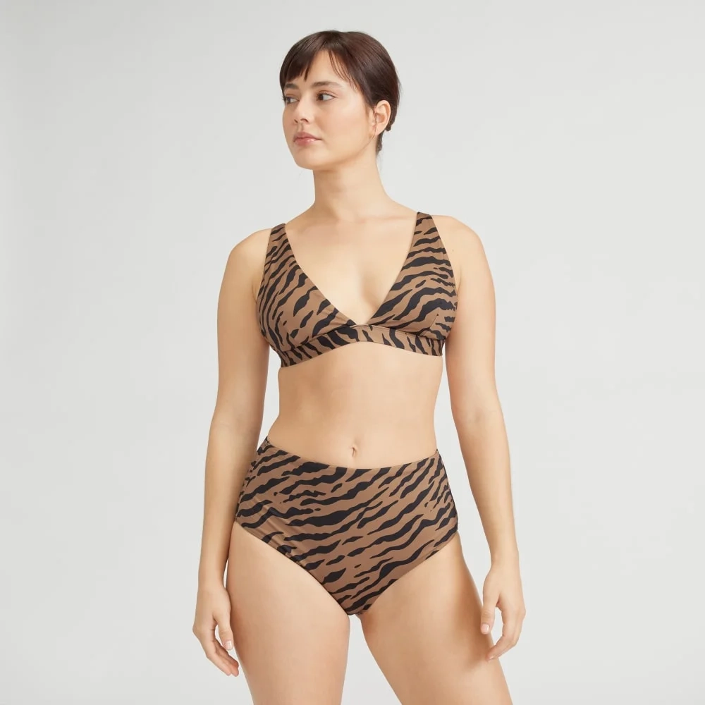 The ReNew Plunge Triangle Top | Tiger Stripe Toasted Coconut (2)