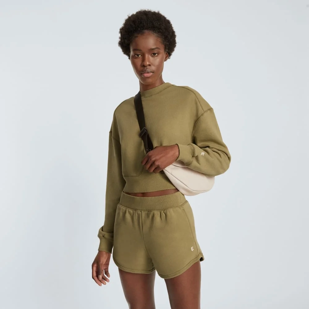 The Organic Cotton Cropped Crew | Fennel Seed (2)