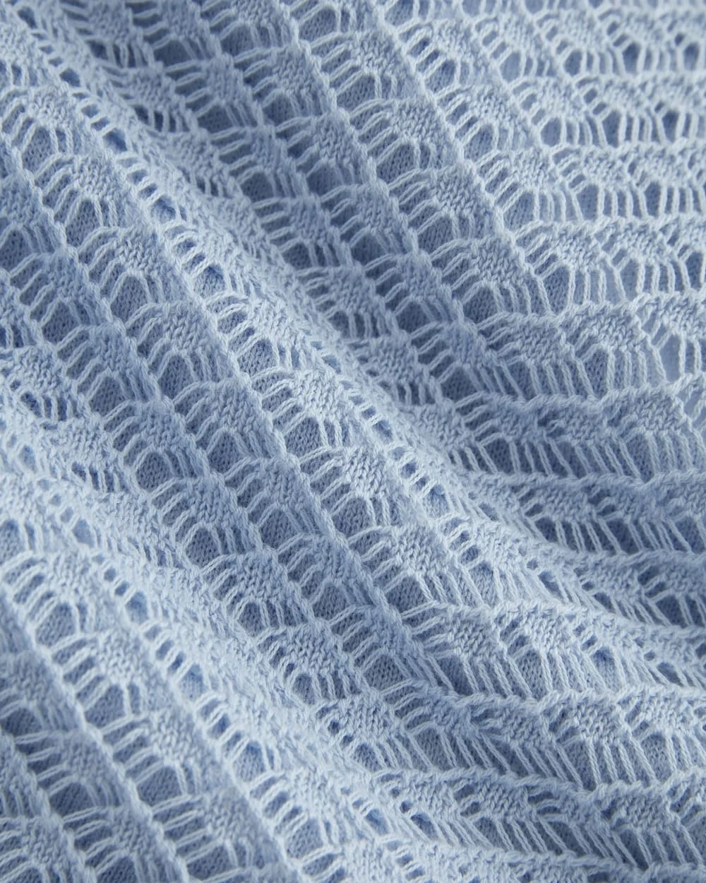 The Lace Knit Mini Dress | Sky Blue (2)