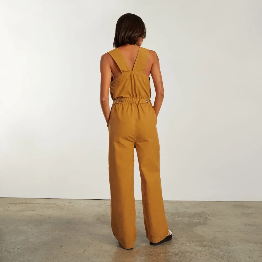 The Fatigue Apron Jumpsuit | Amber (2)