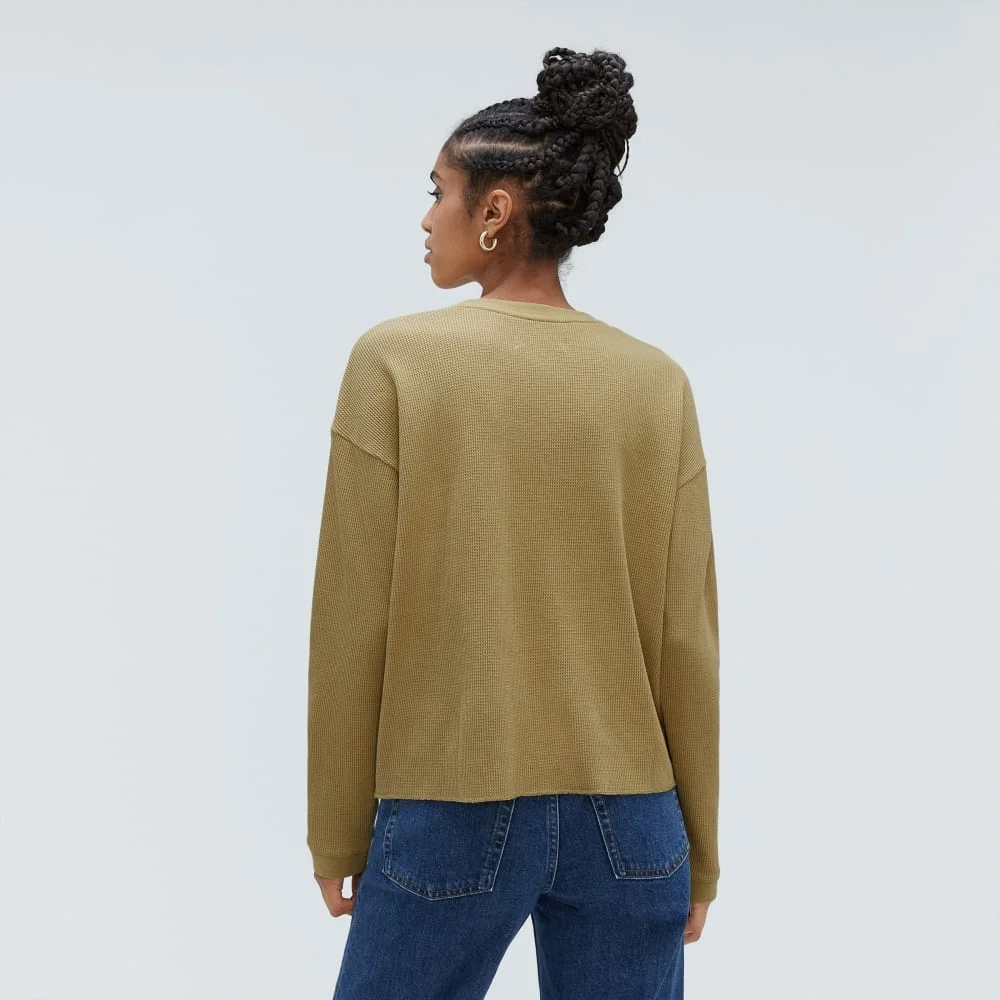 The Organic Cotton Waffle Henley | Fennel Seed (2)