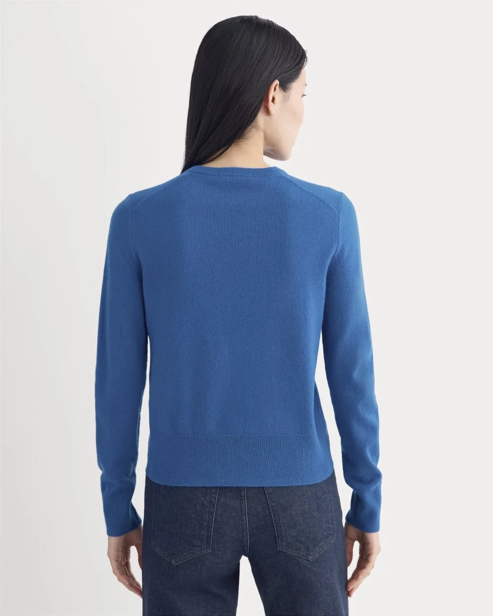 Cashmere Slim Crew Sweater | Classic Blue (2)