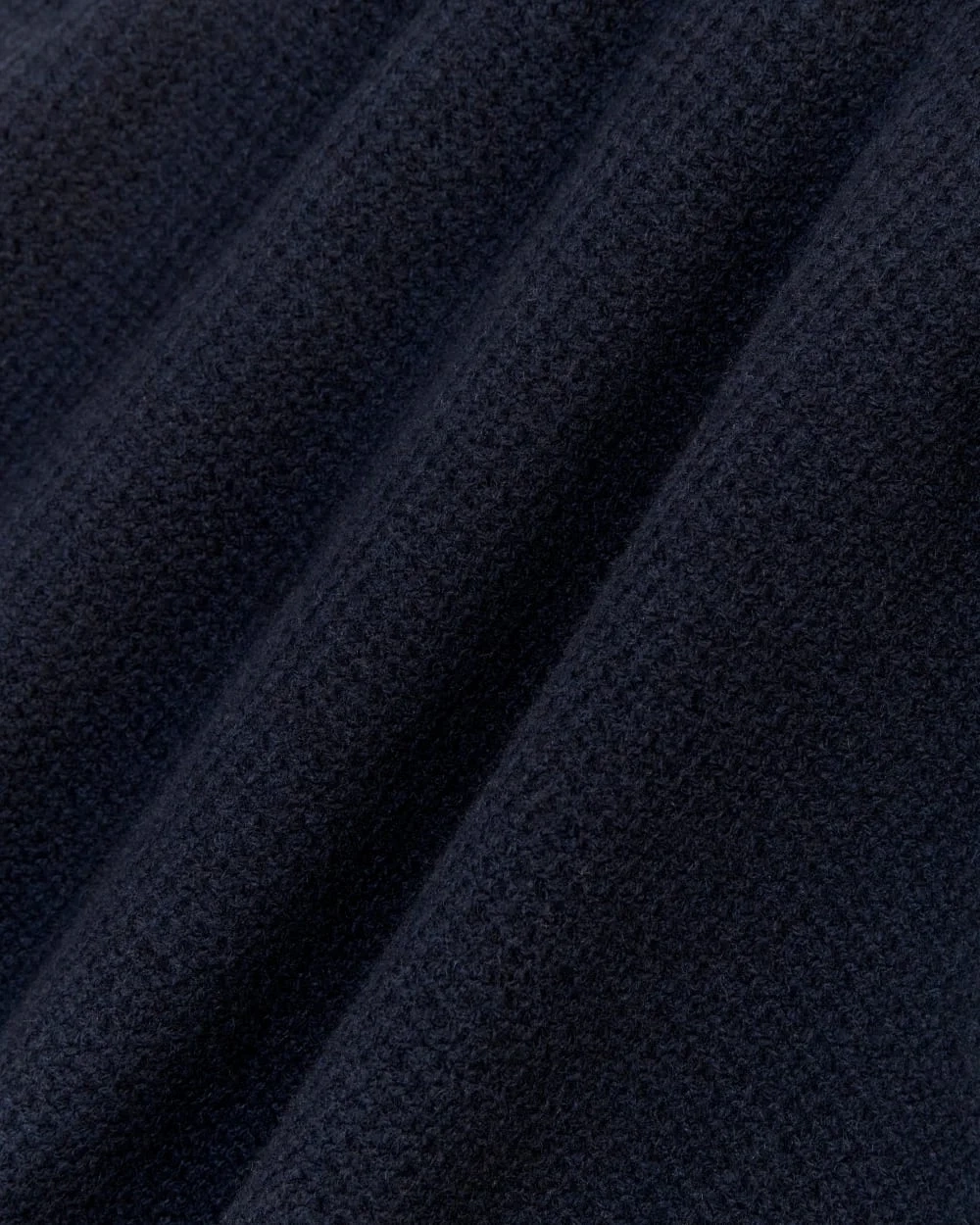 The Honeycomb Funnel Neck in Wool Cashmere | Navy (2)