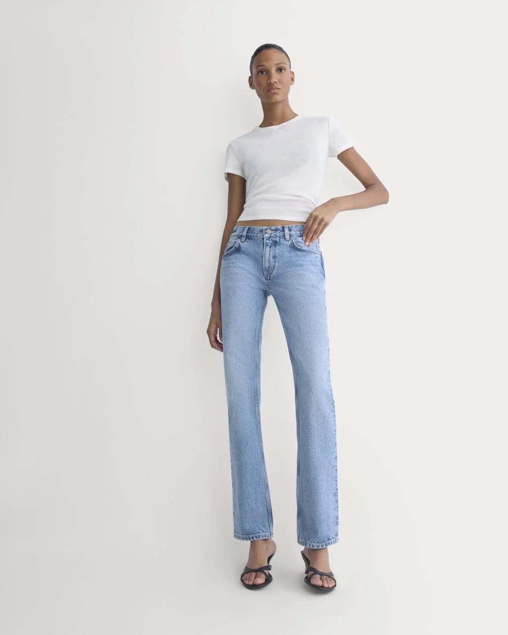 Everlane x Elena Bonvicini Highland Low-Rise Cigarette Jean | Crystal Cove Indig (2)