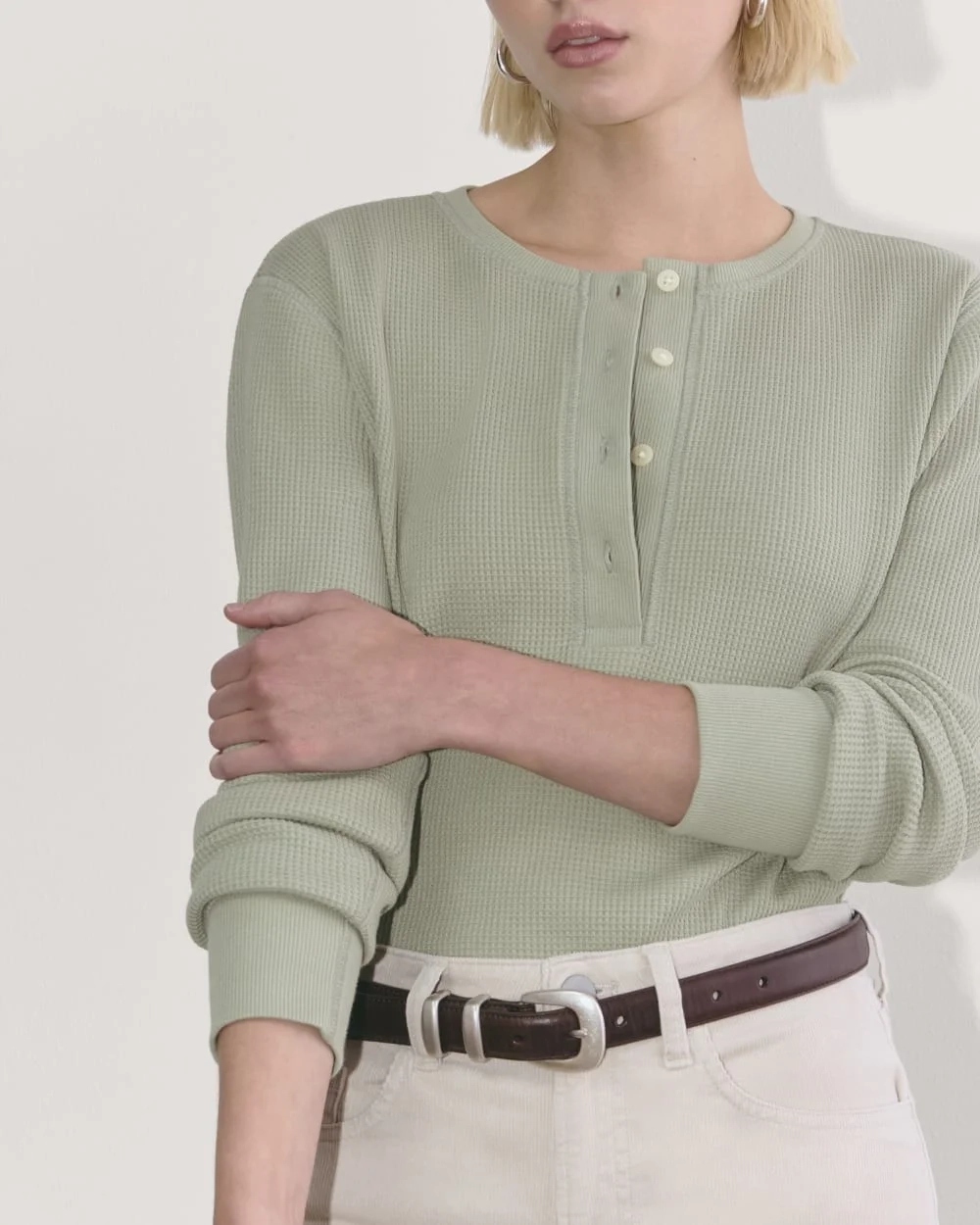 The Waffle Henley | Seagrass (2)