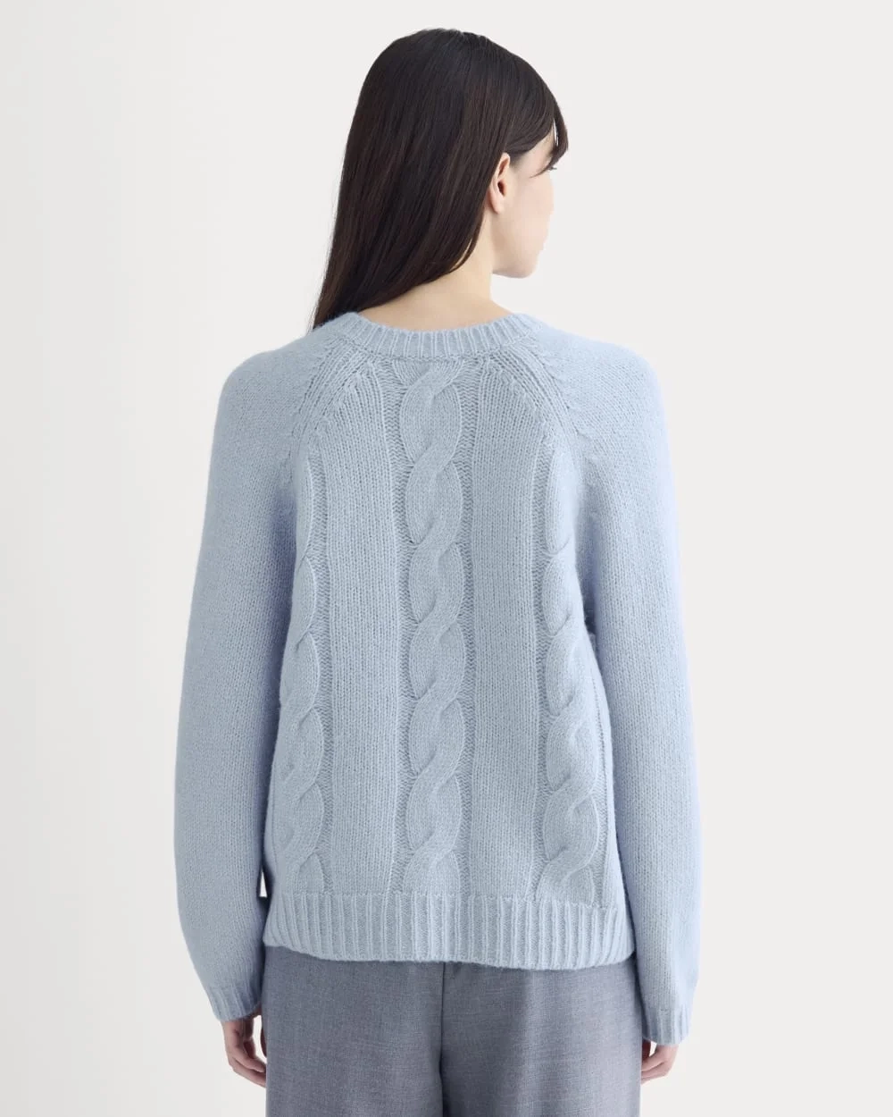 Cloud Cable V-Neck Sweater | Forever Blue (2)