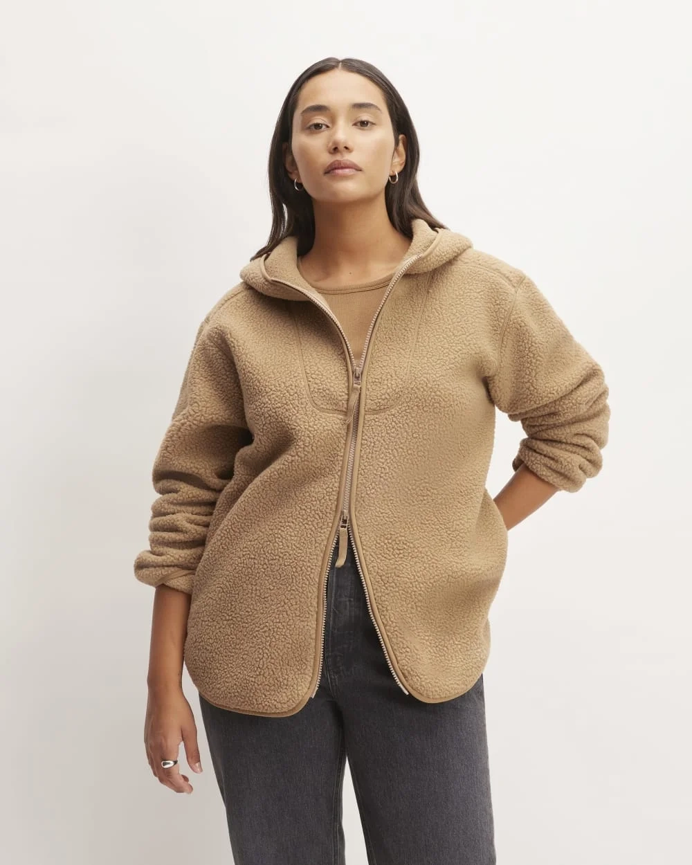 The ReNew Fleece Full-Zip Hoodie | Tiger's Eye