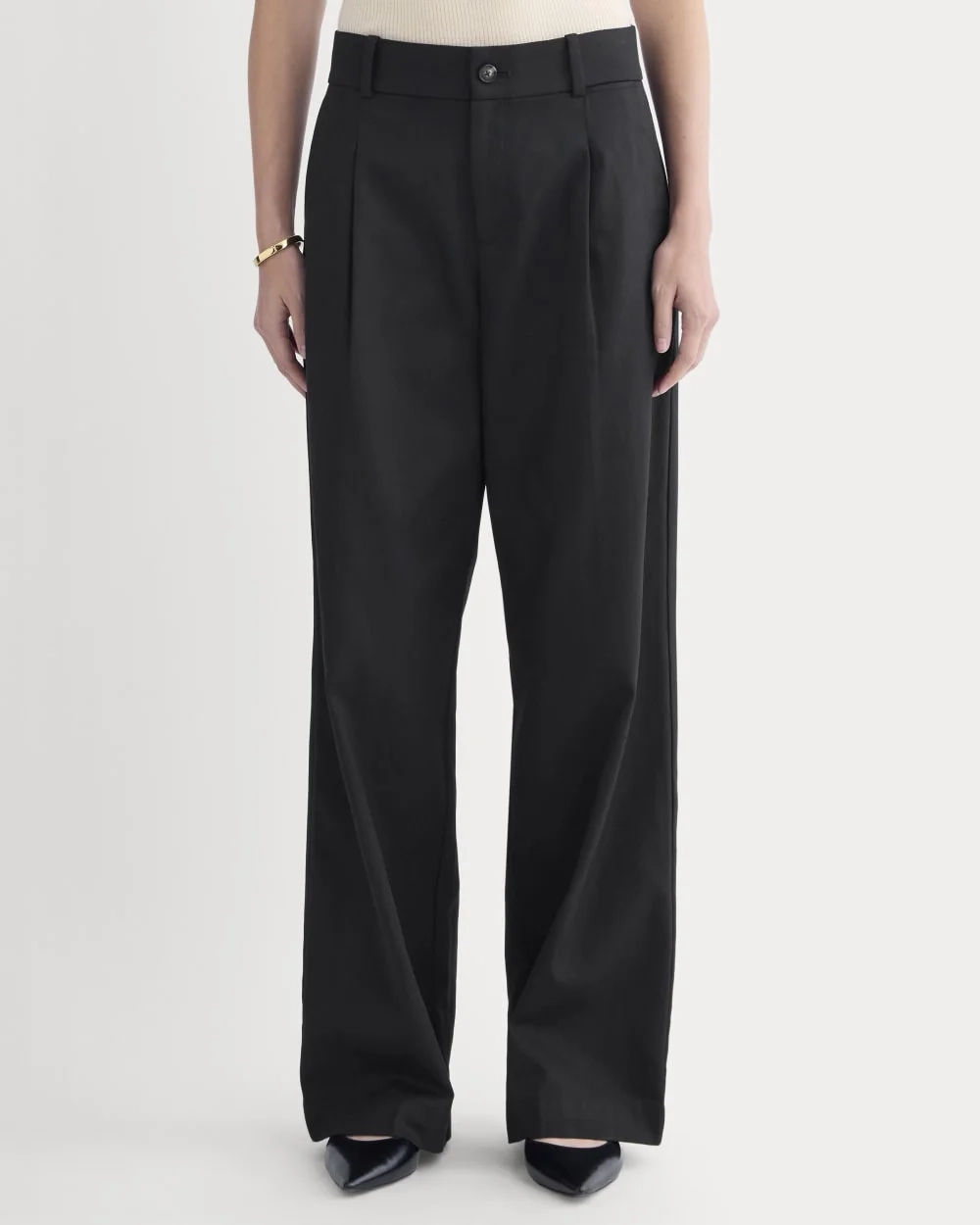 Wide-Leg Trouser in Buttersmooth | Black | 30" Inseam (2)
