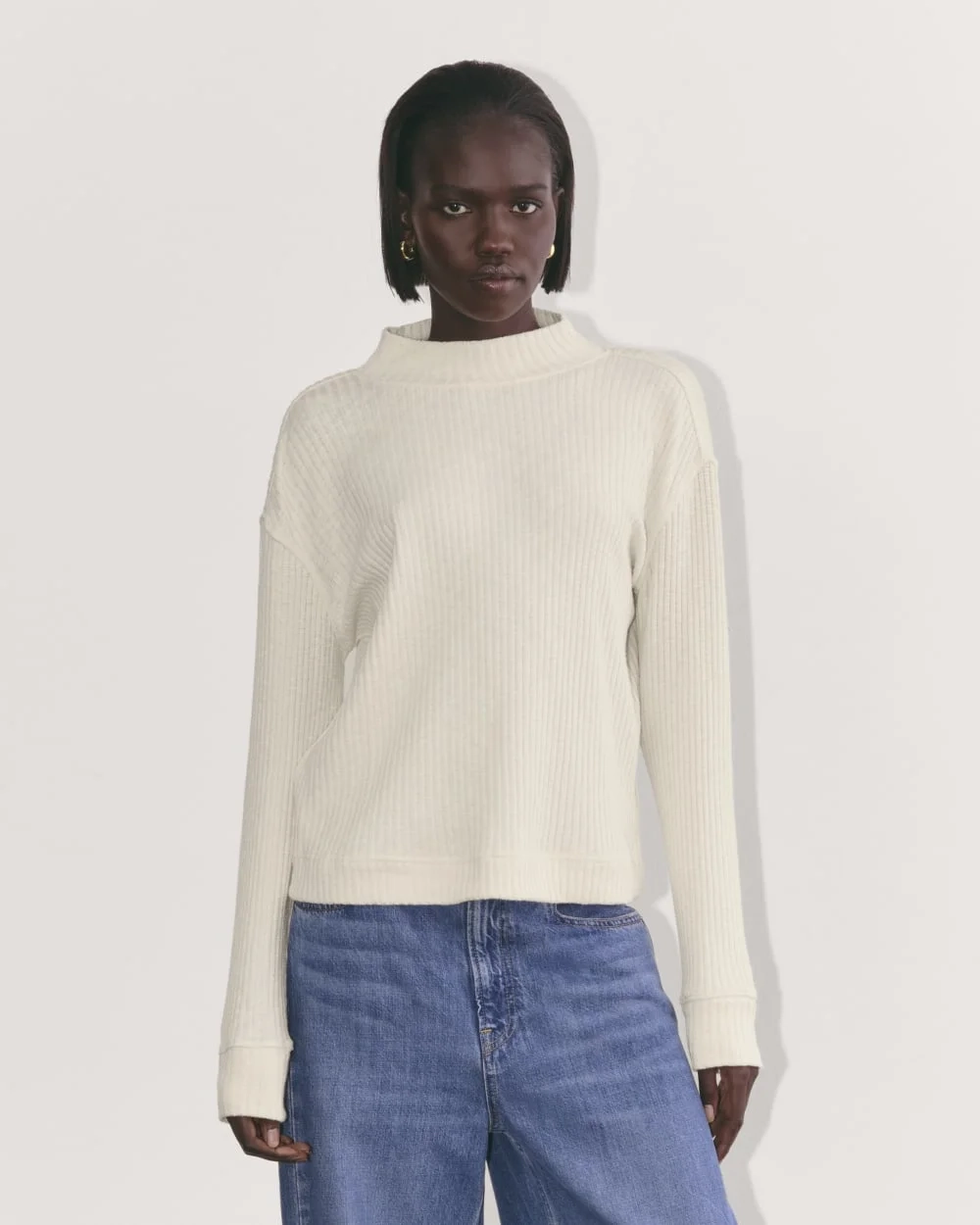 The Cozy Rib Funnel-Neck | Bone