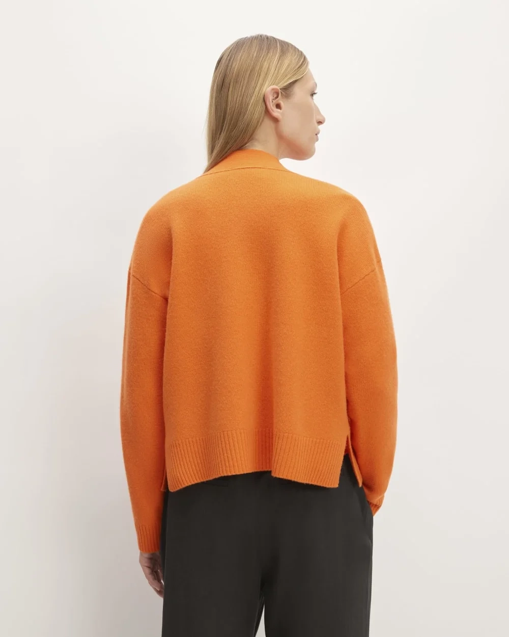The Good Merino Wool Cardigan | Orange (2)
