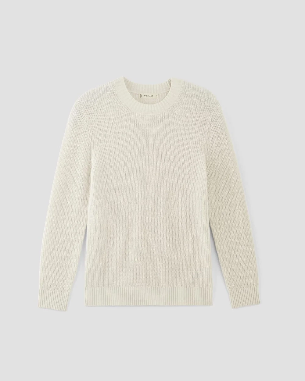 The No-Sweat Ribbed Crew | Heathered Canvas (2)