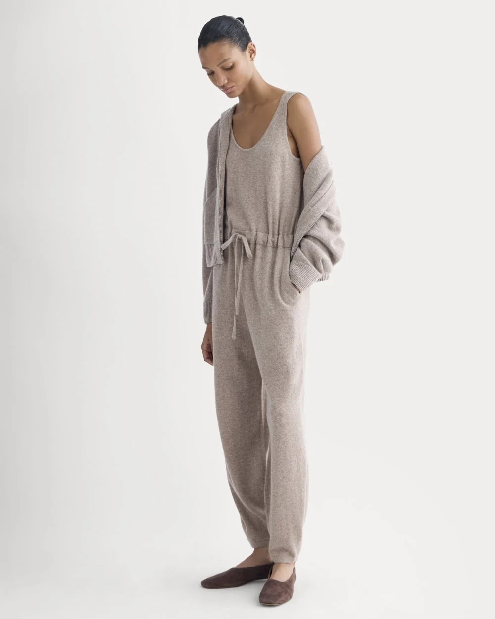 Cashmere Lounge Jumpsuit | Oatmeal (2)