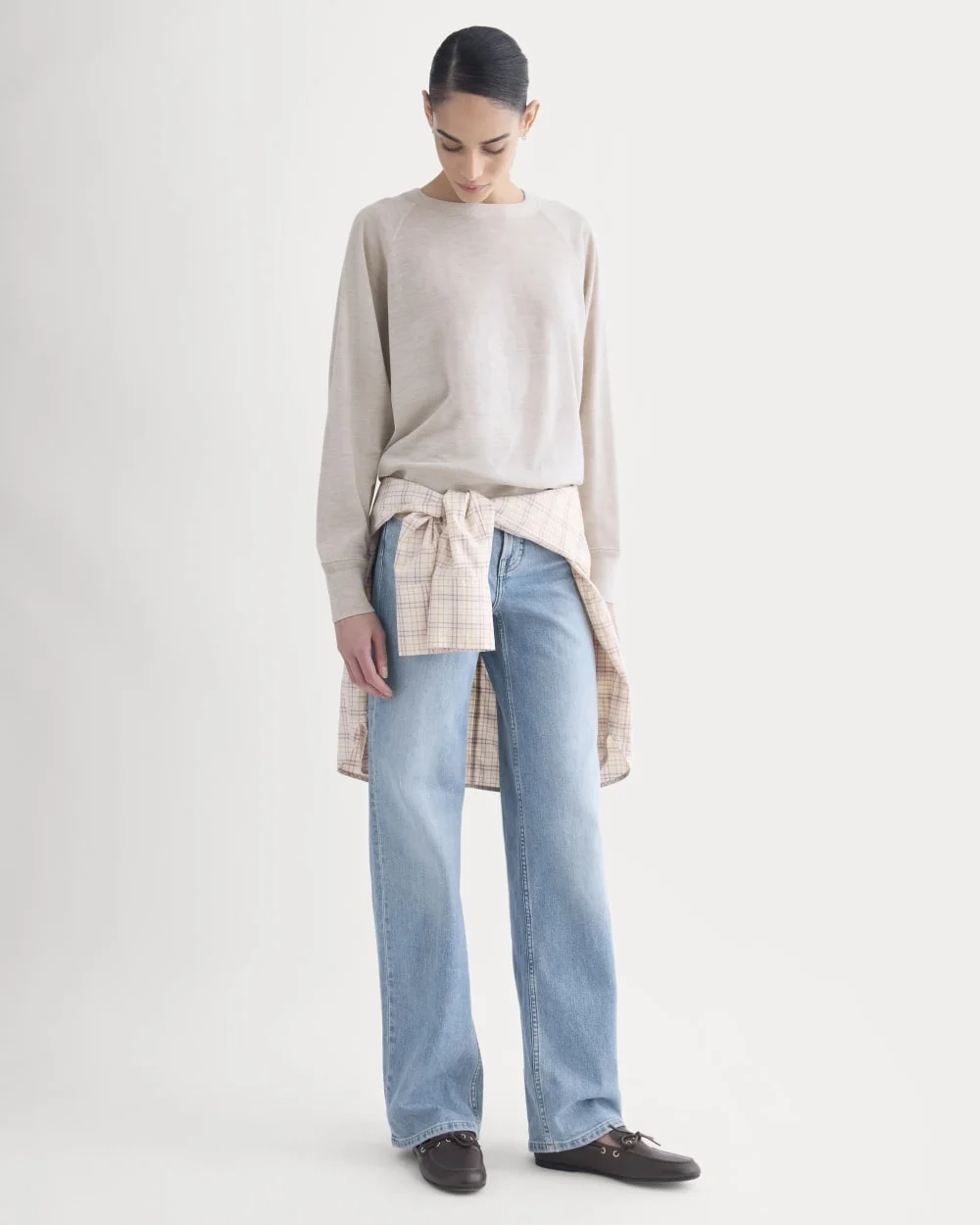 Raglan Sweater in Ultrasoft Merino | Heathered Oat (2)