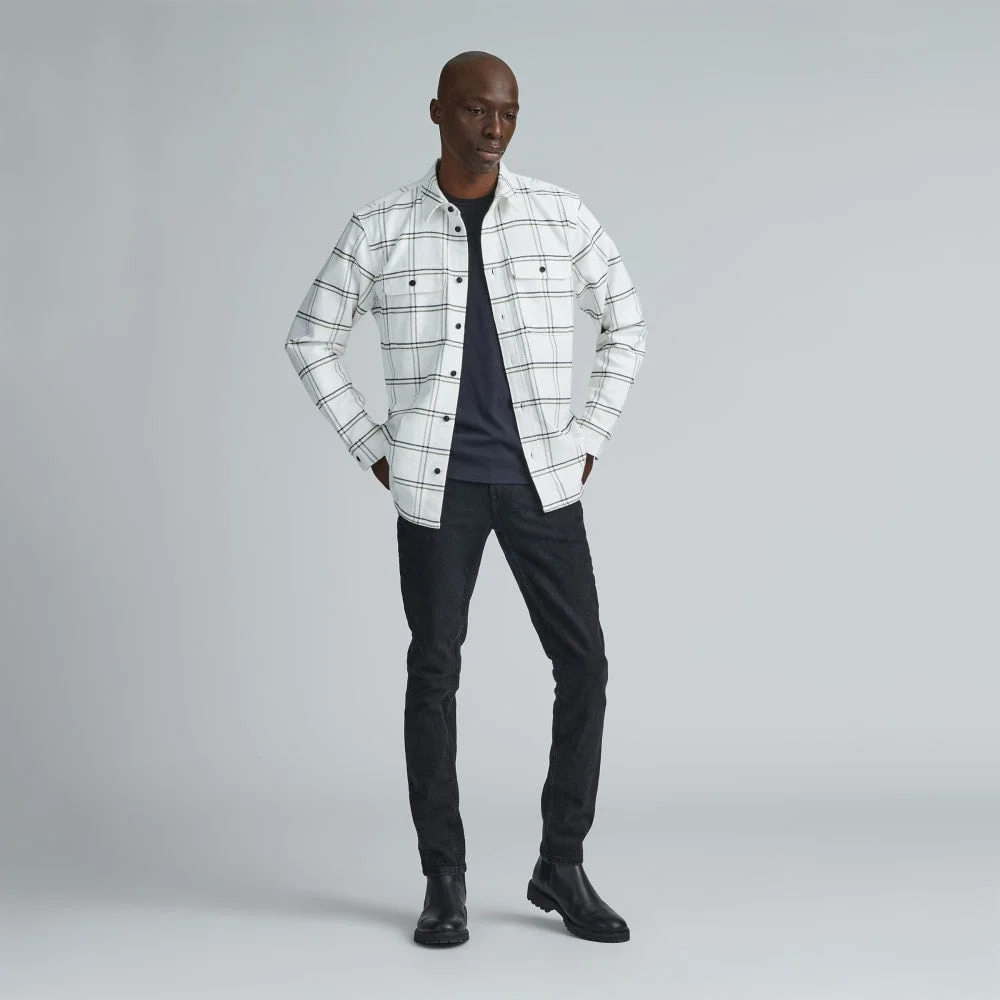 The Heavyweight Overshirt | Uniform | Moss Double Windowpane (2)