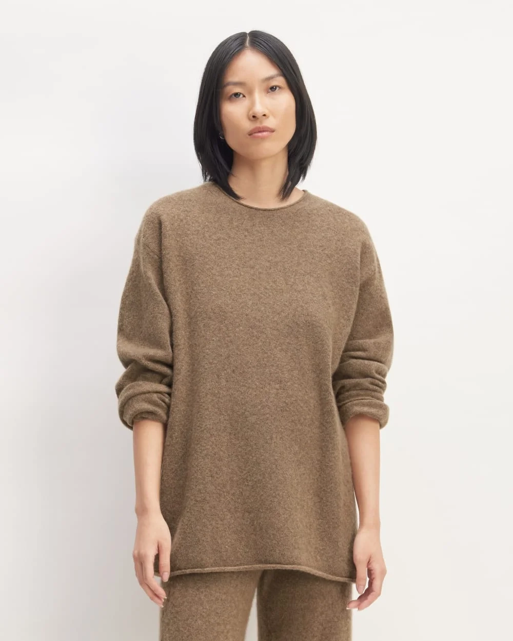 The Cozy-Stretch Crew | Heathered Toasted Coconut