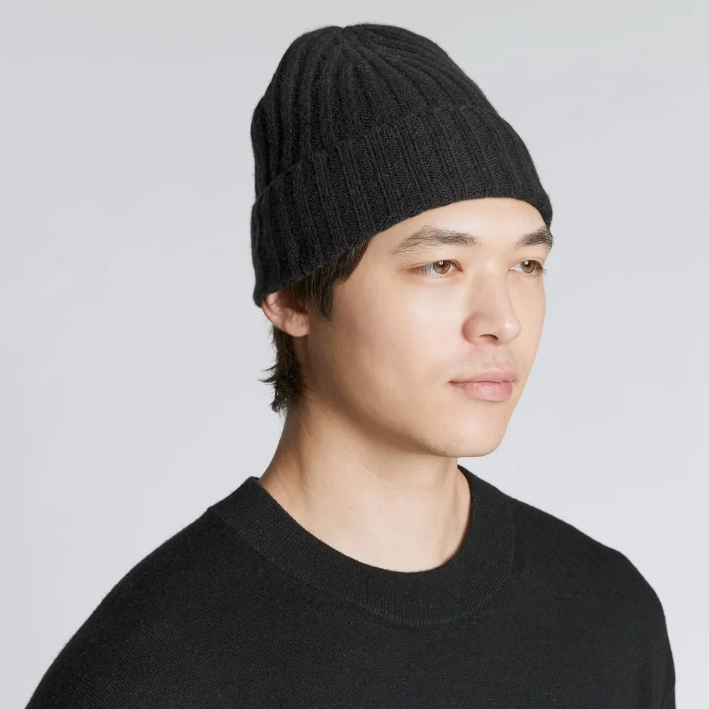 The Cashmere Beanie |  Black (2)