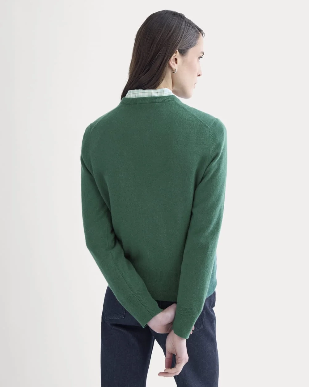 Cashmere Slim Crew Sweater | Hunter Green (2)