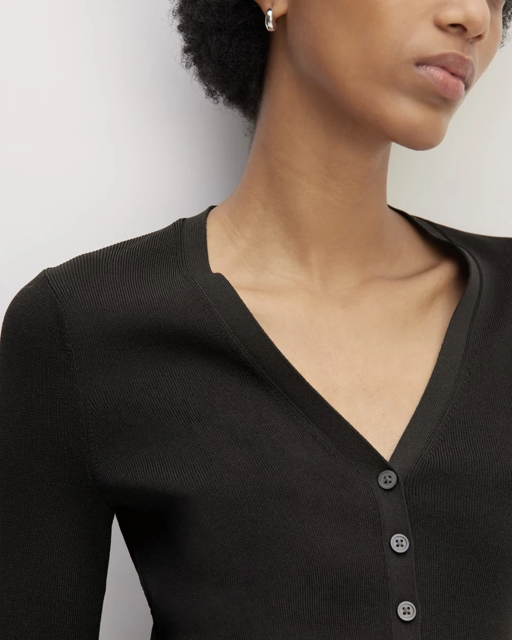 The Viscose Knit Cardigan | Black (2)