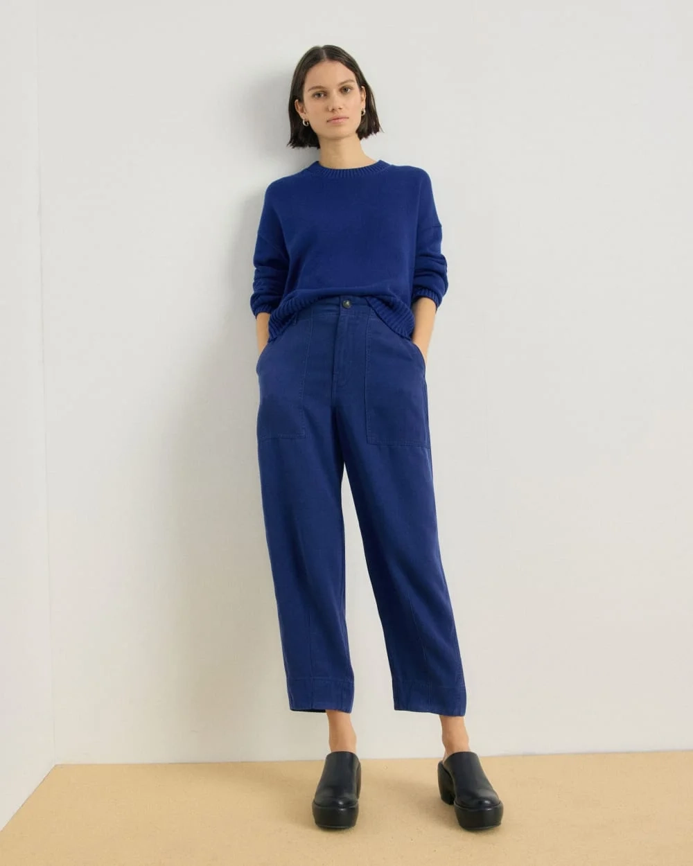 The Boxy Sweater in Everyday Cotton | Bellwether Blue (2)