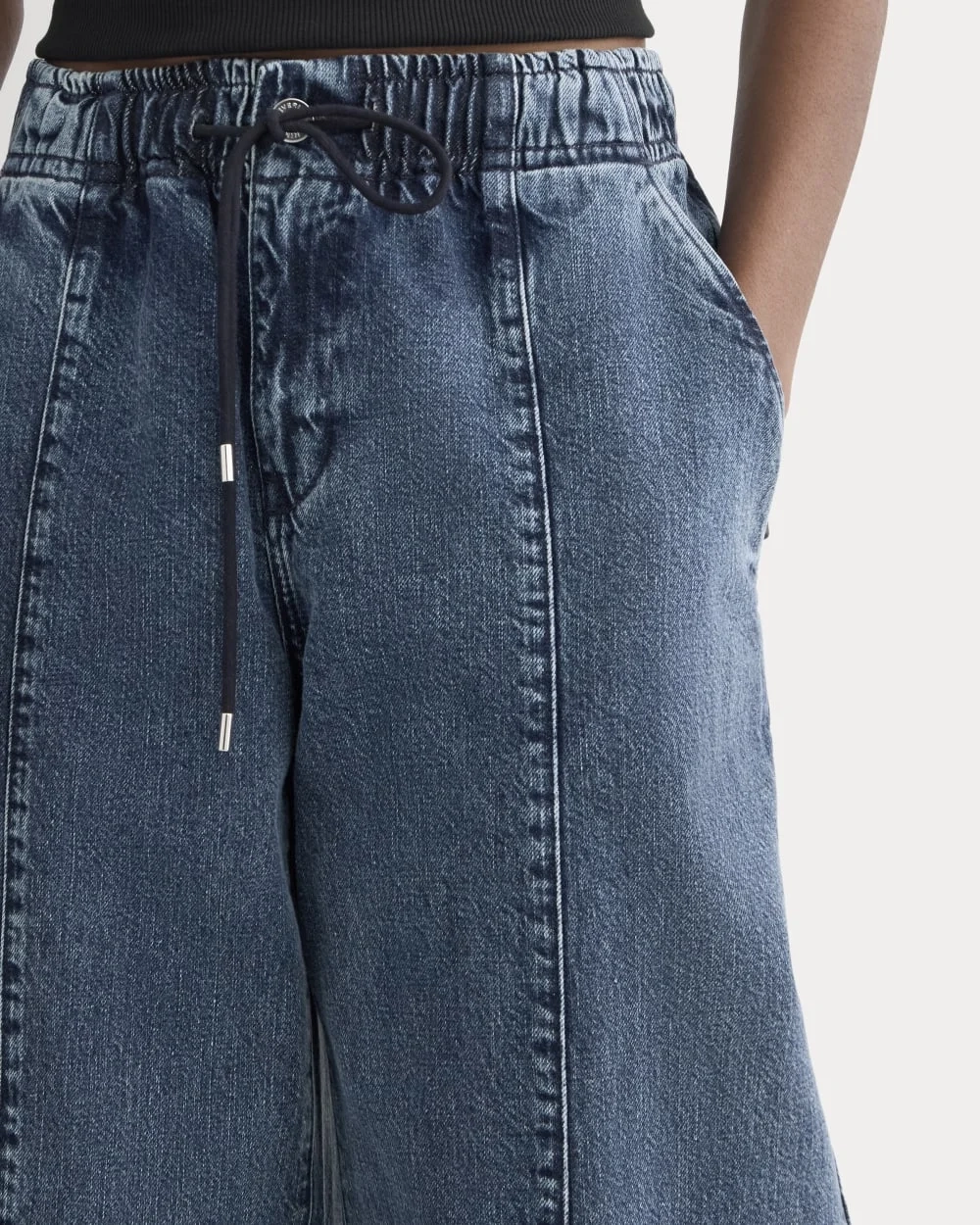 The Drawstring Baggy Jean | Mid Indigo (2)