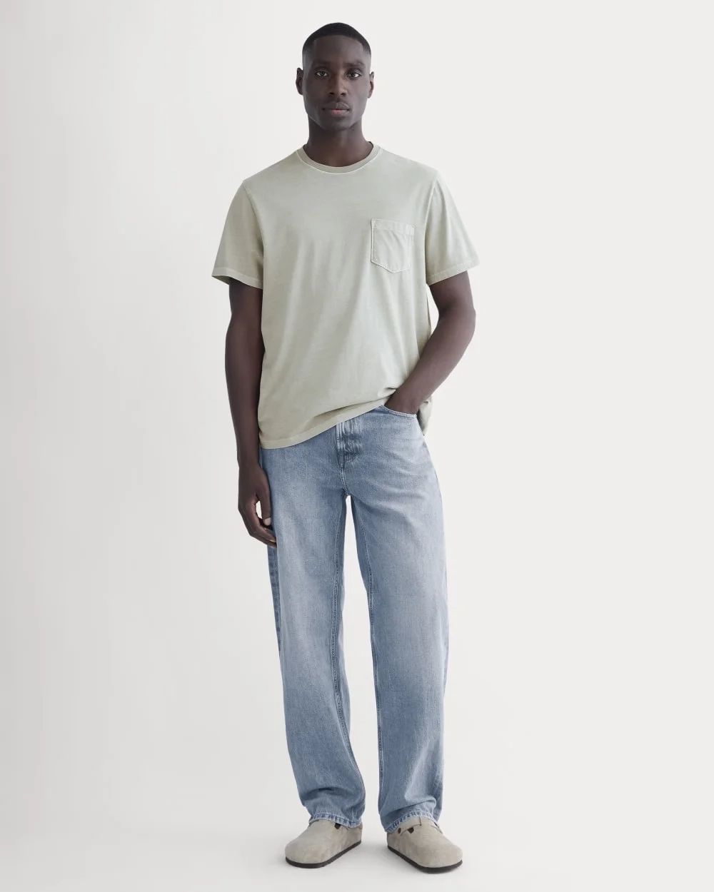 The Essential Organic Garment-Dyed Crew | Seagrass (3)