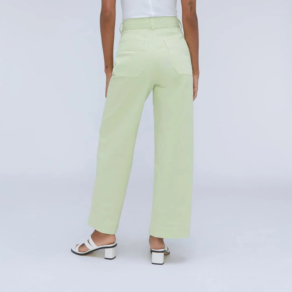 The Organic Wide-Leg Pant | Seafoam Green (2)