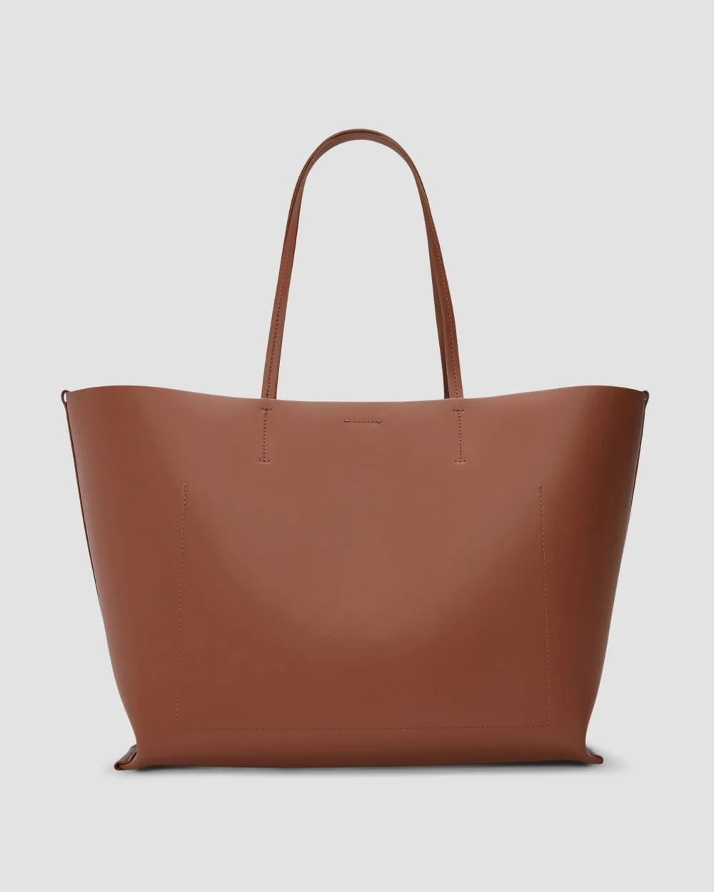 The Luxe Italian Leather Tote | Cognac (2)