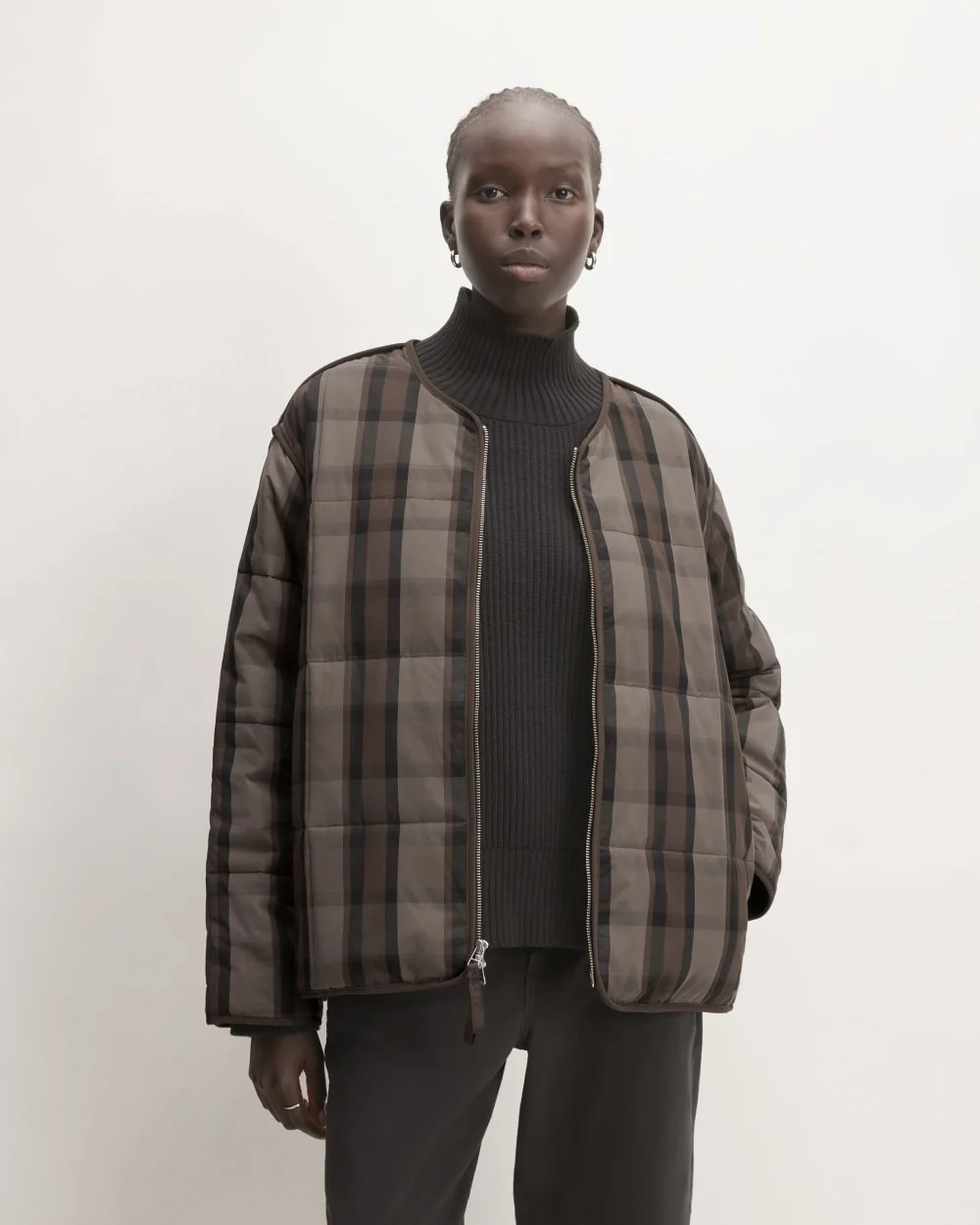 The Quilted Cotton Liner | Abalone / Black / Earth Brown