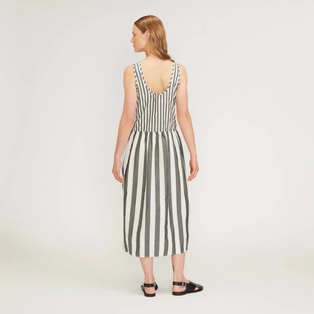 The Poplin Summer Dress | Bone / Black (2)