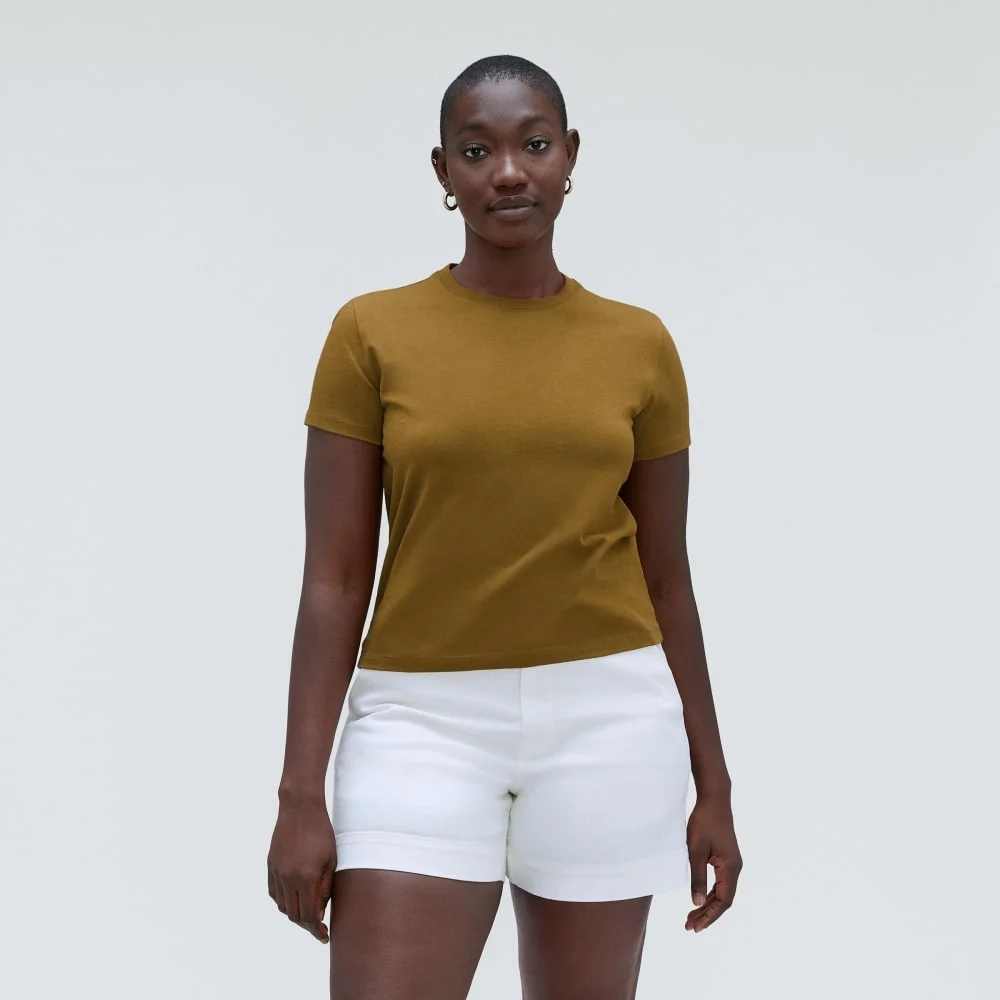 The Box-Cut Tee in Essential Cotton | Tapenade | No Pocket (2)