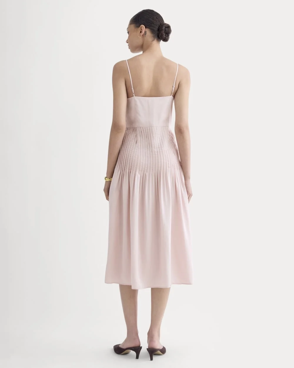The Pleated Slip Dress in Butterlite | Soft Rose (3)