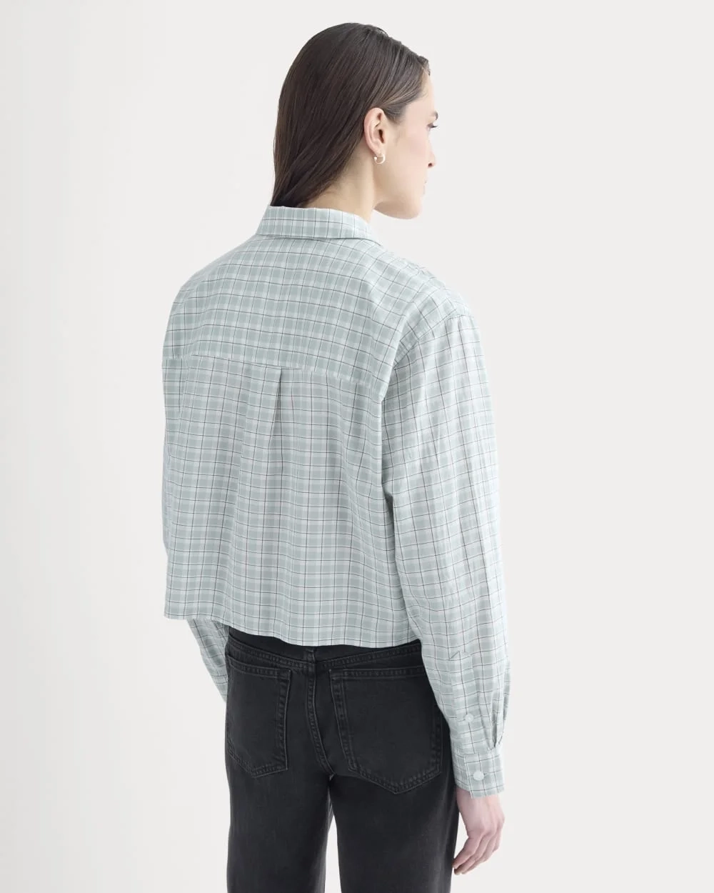 The Way-Short Shirt in Silky Cotton | Gray Mist (2)