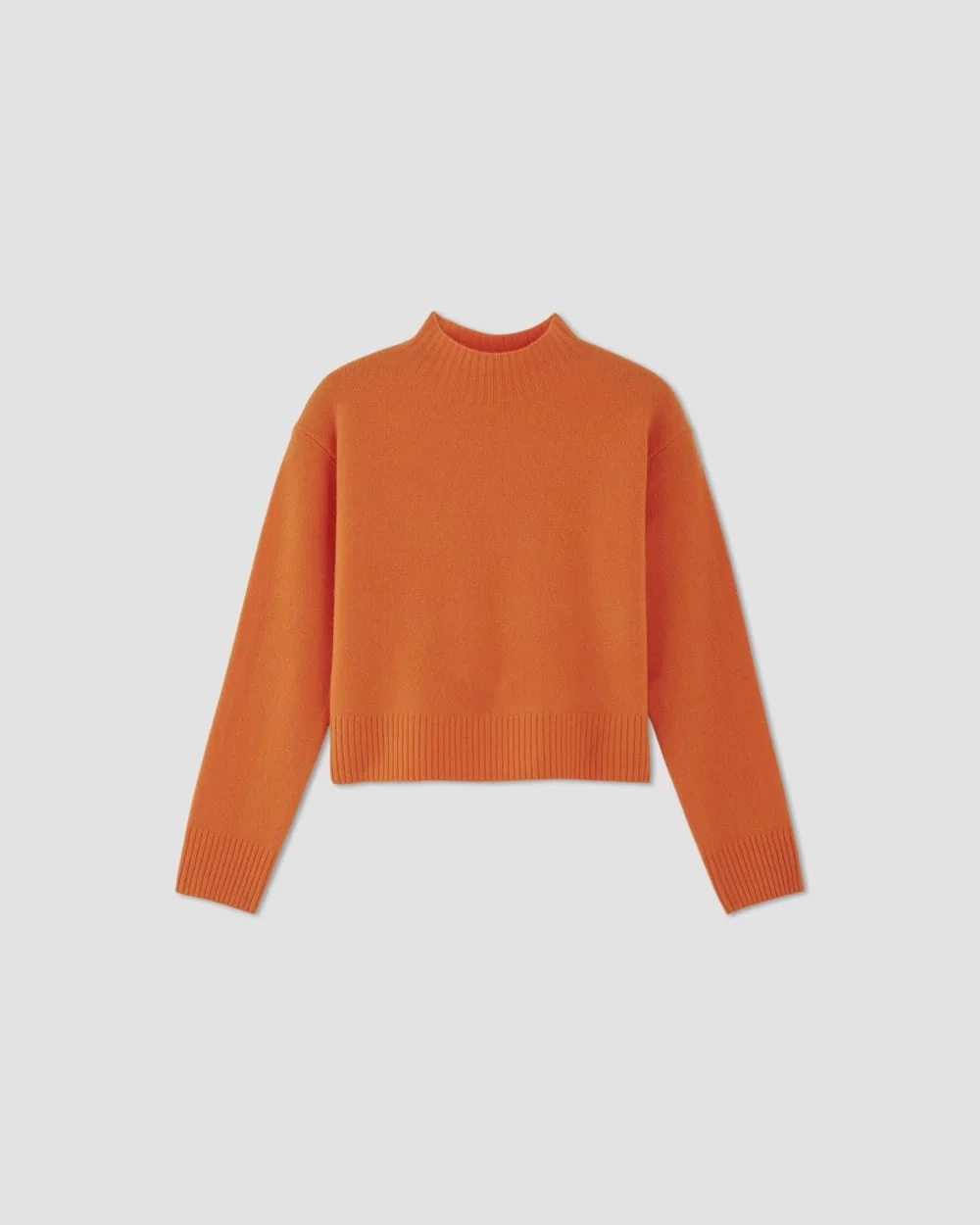 The Good Merino Wool Mockneck Sweater | Orange (2)