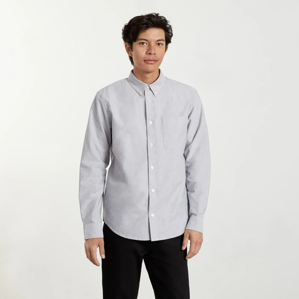 The Standard Fit Japanese Oxford Shirt | Uniform | Cloud Grey | Standard (2)