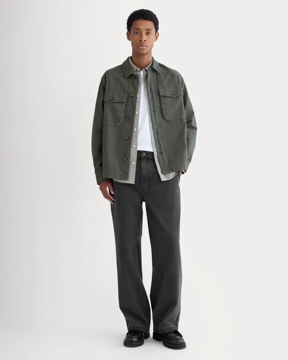Utility Shirt Jacket | Washed Black (2)