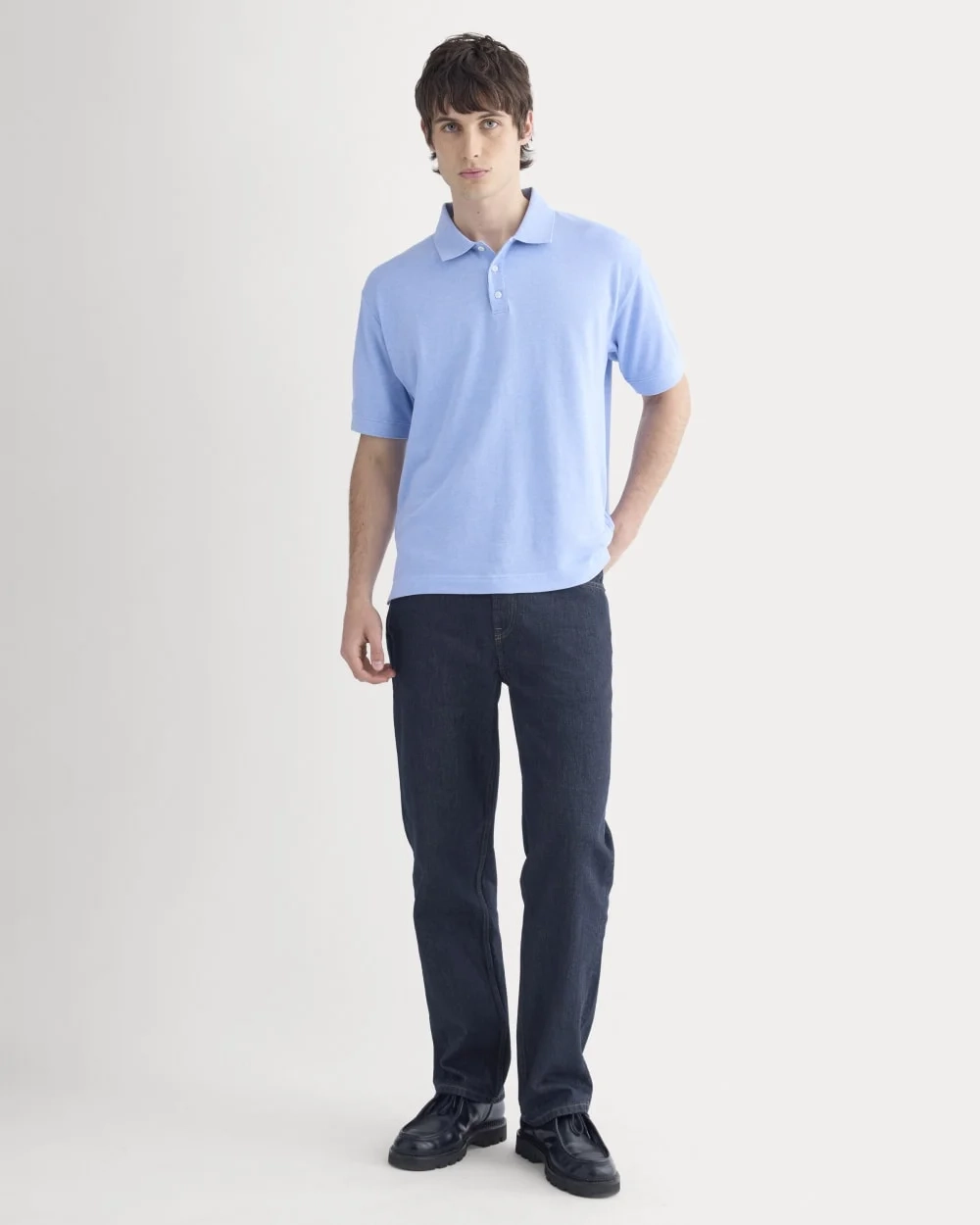 Classic Piqué Polo | Heathered Open Air (2)