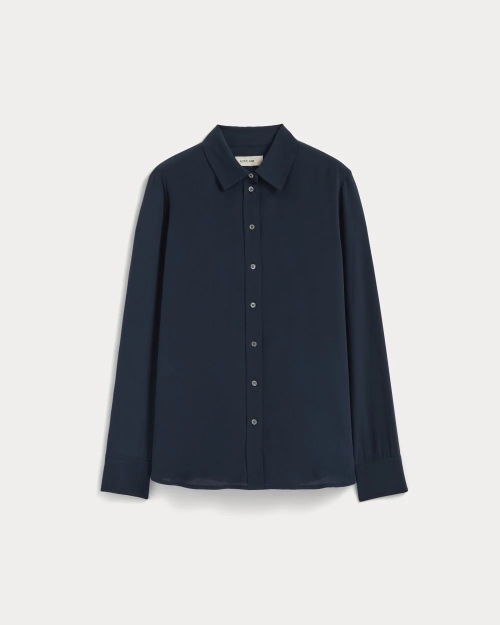 The Must-Have Shirt in Washable Silk | Navy (2)