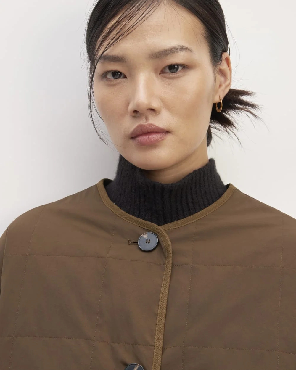 The ReNew Quilted Long Liner | Cocoa (2)