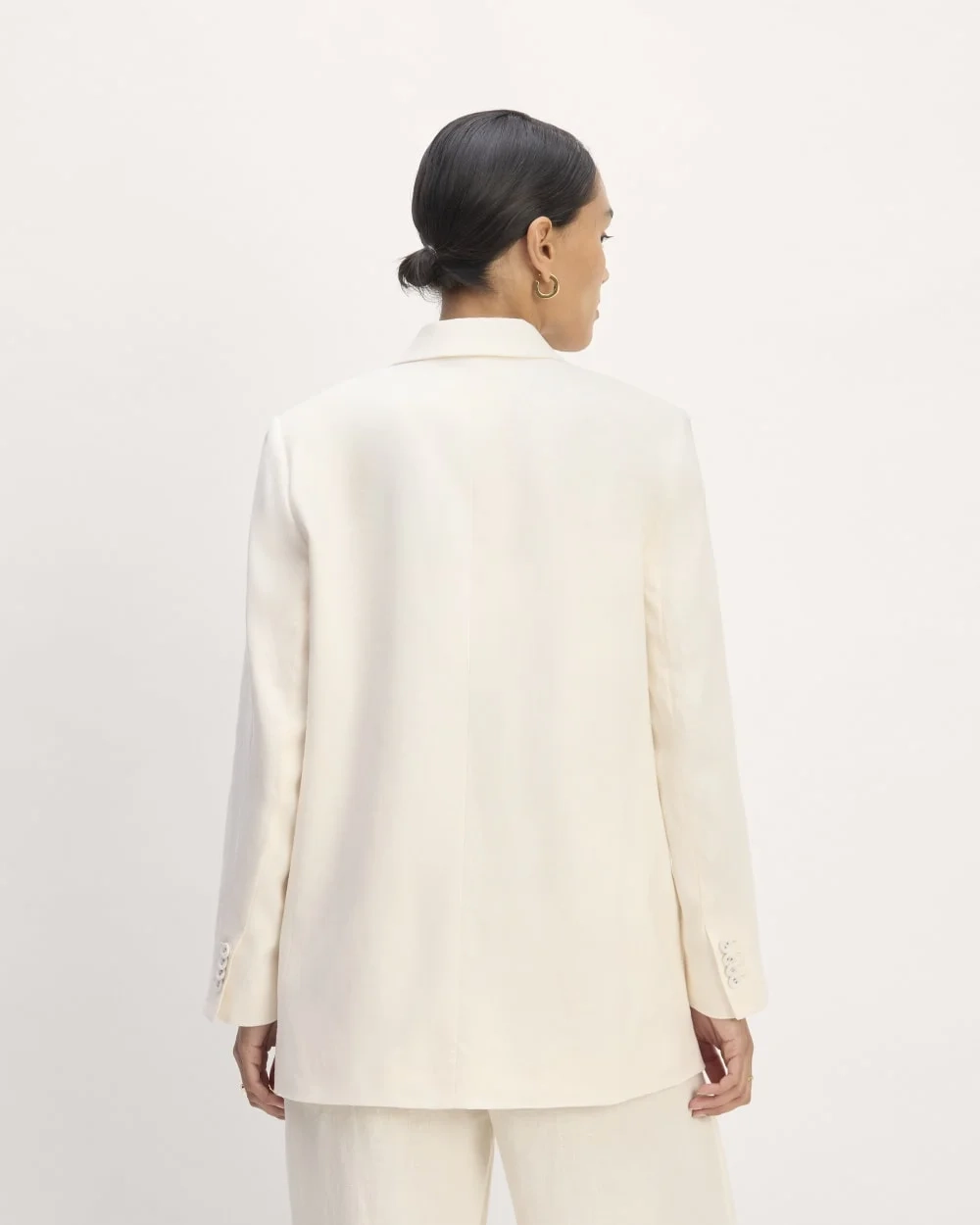 The Oversized Blazer in Linen | Bone (2)