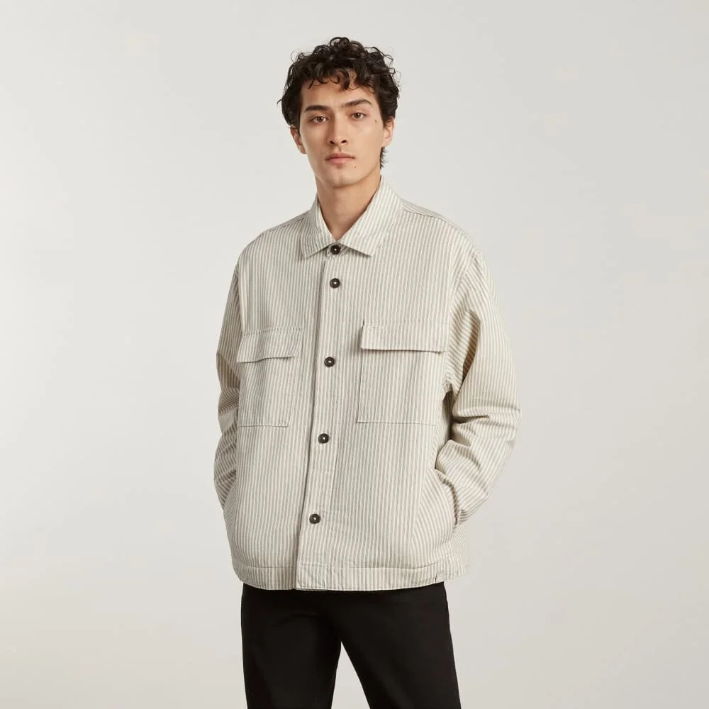 The Everyone Spring Shirt Jacket | Navy Stripe (2)