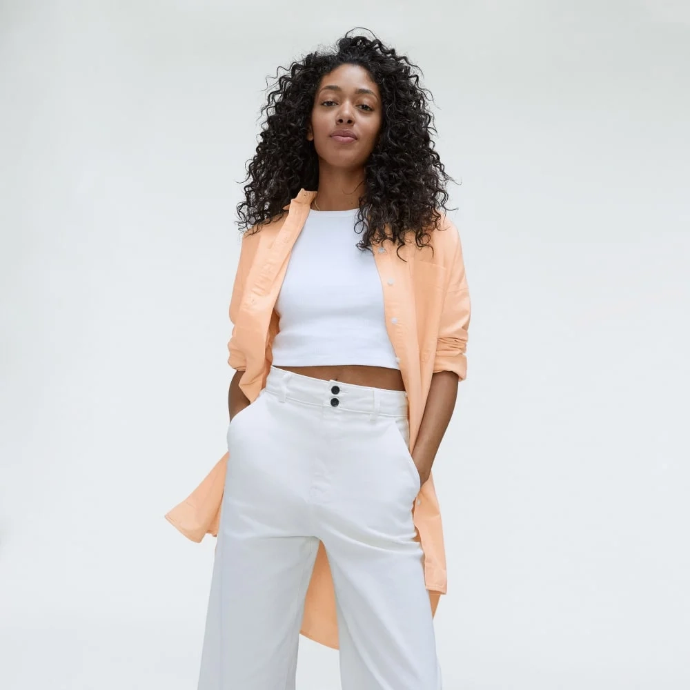 The Way Long Oxford Shirt | Apricot (2)