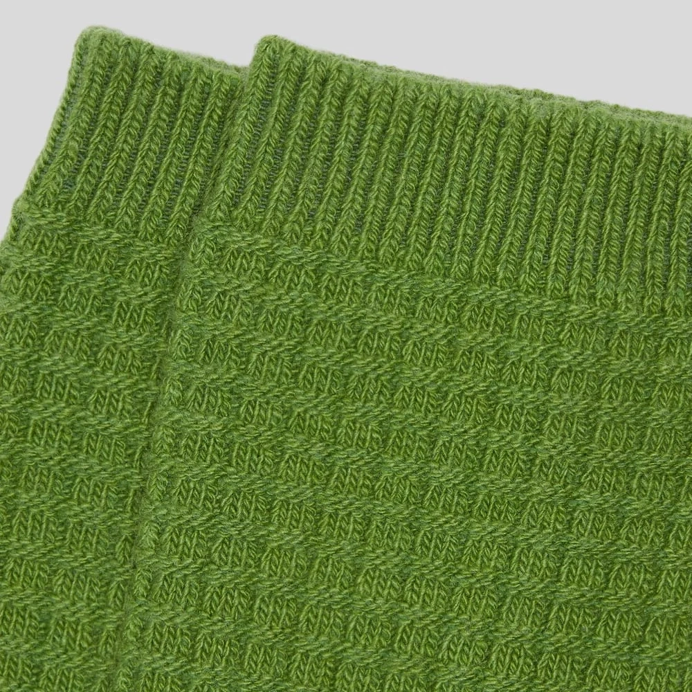 The Belgian Waffle Sweater Sock | Lime Green (2)