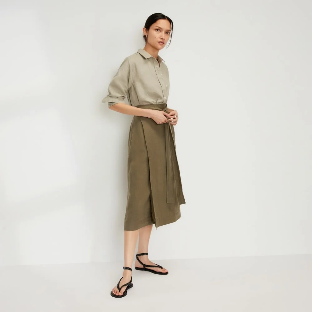 The Linen Wrap Skirt | Kalamata (2)