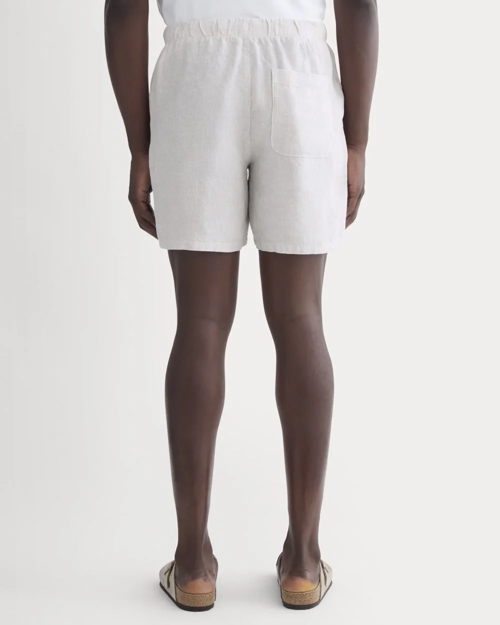The Linen Easy Short | Stone / White (2)